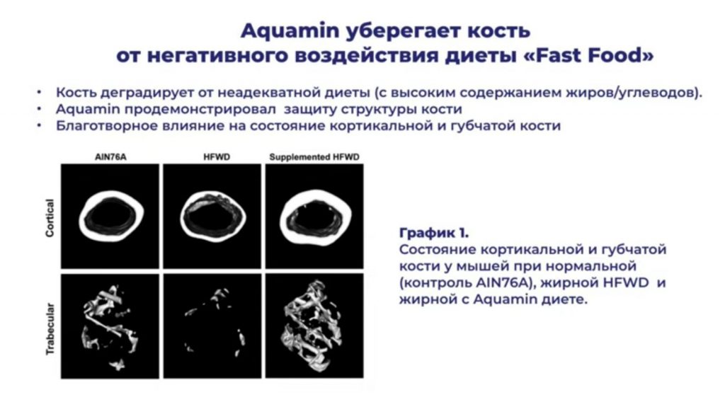 Истощение кости при диете и наращивание кости с кальцием Аквамин